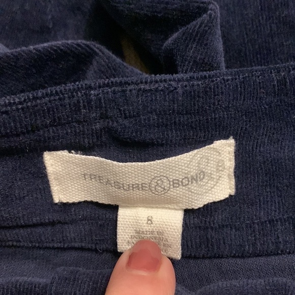 Treasure & Bond Exposed Button Stretch Corduroy Pants - Picture 8 of 9